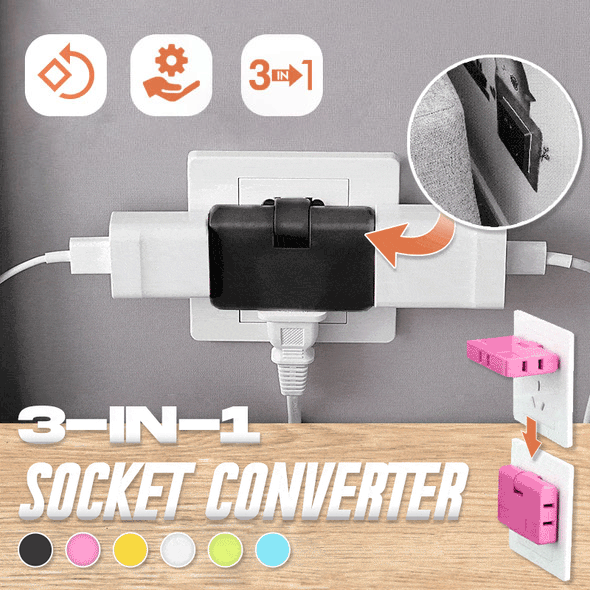 (🔥2025 Last Day Promotion  - 49% off)2024-180 Degrees Rotatable Socket Converter